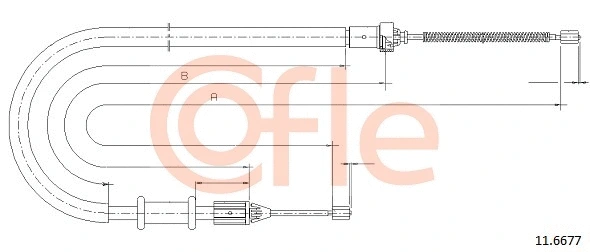 Cable Pull, parking brake (11.6677)