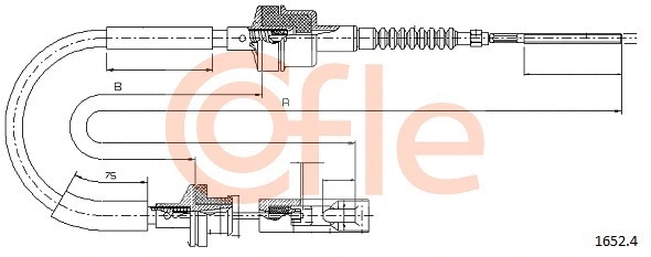 Cable Pull, clutch control (1652.4)