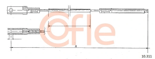 Cable Pull, clutch control (10.311)