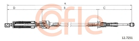 Cable Pull, manual transmission (12.7251)