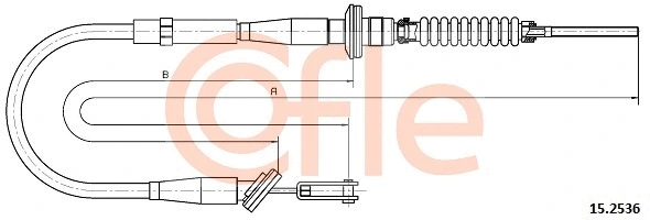 Cable Pull, clutch control (15.2536)