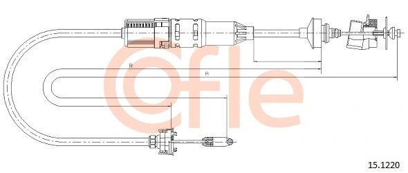 Cable Pull, clutch control (15.1220)