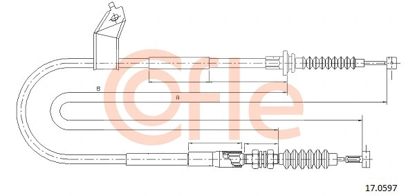 Cable Pull, parking brake (17.0597)