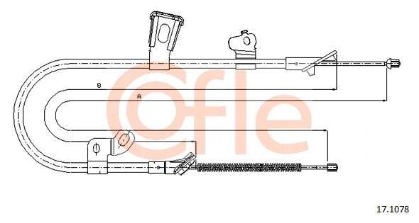 Cable Pull, parking brake (17.1078)
