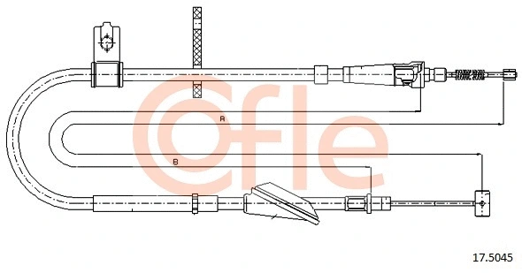 Cable Pull, parking brake (17.5045)