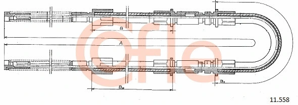 Cable Pull, parking brake (11.558)