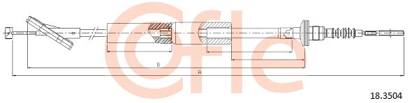 Cable Pull, clutch control (18.3504)
