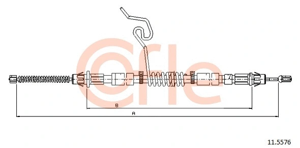 Cable Pull, parking brake (11.5576)