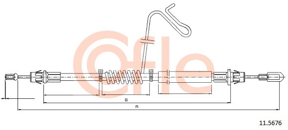 Cable Pull, parking brake (11.5676)