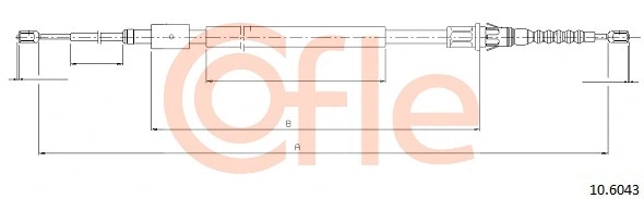 Cable Pull, parking brake (10.6043)