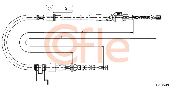 Cable Pull, parking brake (17.0589)