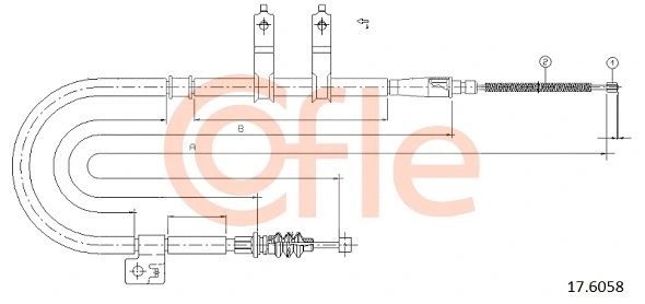 Cable Pull, parking brake (17.6058)