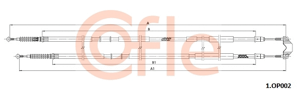 Cable Pull, parking brake (1.OP002)