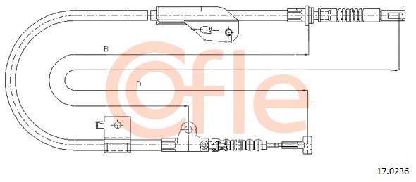 Cable Pull, parking brake (17.0236)