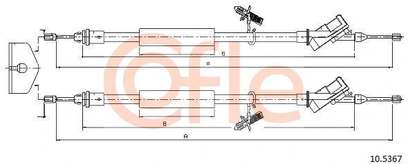 Cable Pull, parking brake (10.5367)