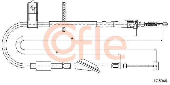 Cable Pull, parking brake (17.5046)