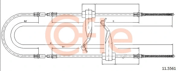 Cable Pull, parking brake (11.5561)