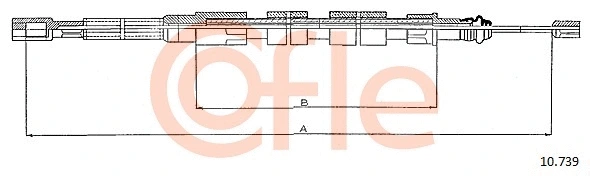 Cable Pull, parking brake (10.739)