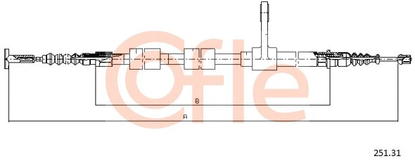 Cable Pull, parking brake (251.31)