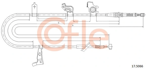 Cable Pull, parking brake (17.5066)