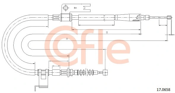 Cable Pull, parking brake (17.0658)