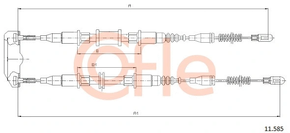 Cable Pull, parking brake (11.585)