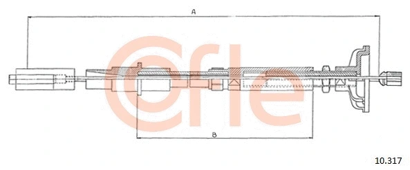 Cable Pull, clutch control (10.317)