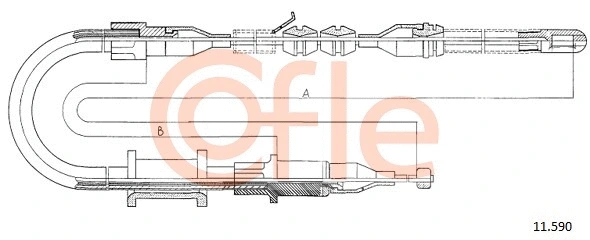 Cable Pull, parking brake (11.590)