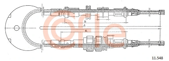 Cable Pull, parking brake (11.548)