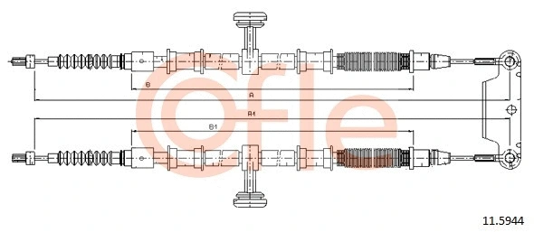 Cable Pull, parking brake (11.5944)