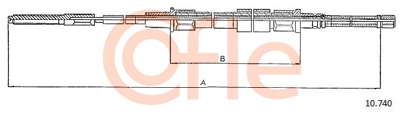 Cable Pull, parking brake (10.740)