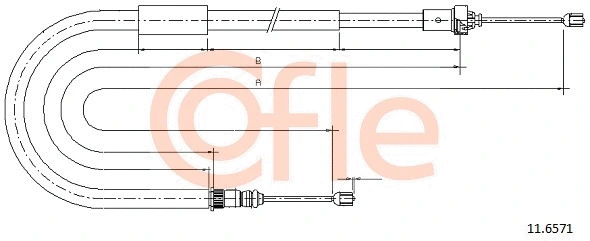 Cable Pull, parking brake (92.11.6571)