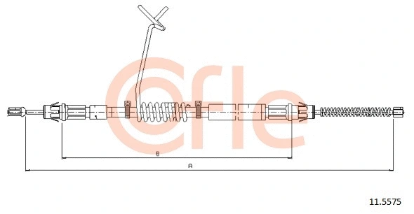 Cable Pull, parking brake (11.5575)