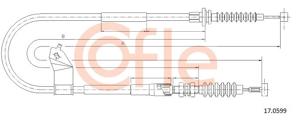 Cable Pull, parking brake (17.0599)