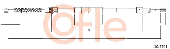 Cable Pull, parking brake (10.4701)