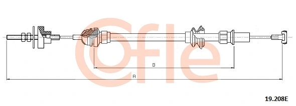 Cable Pull, clutch control (19.208E)