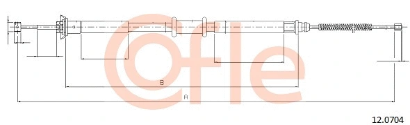 Cable Pull, parking brake (12.0704)