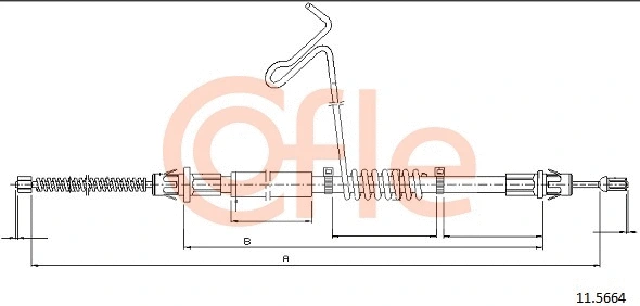 Cable Pull, parking brake (92.11.5664)