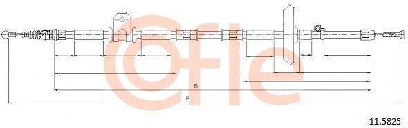 Cable Pull, parking brake (11.5825)
