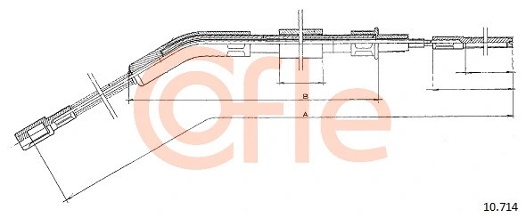 Cable Pull, parking brake (10.714)