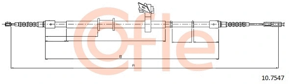 Cable Pull, parking brake (10.7547)