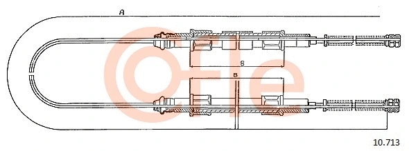 Cable Pull, parking brake (10.713)