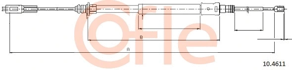 Cable Pull, parking brake (10.4611)