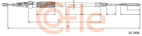 Cable Pull, parking brake (10.7408)