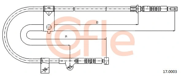 Cable Pull, parking brake (17.0003)