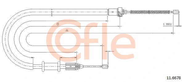 Cable Pull, parking brake (11.6678)