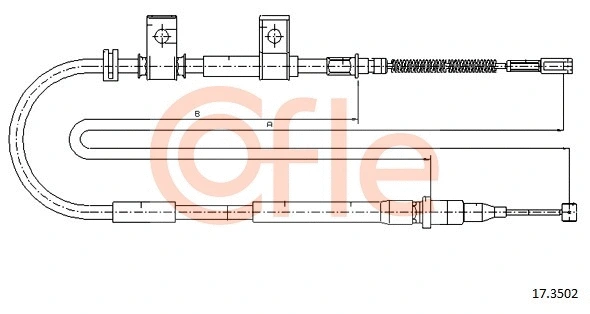 Cable Pull, parking brake (17.3502)