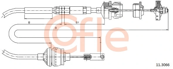 Cable Pull, clutch control (11.3066)