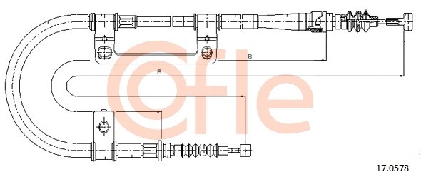 Cable Pull, parking brake (17.0578)