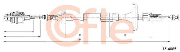 Cable Pull, clutch control (15.4085)